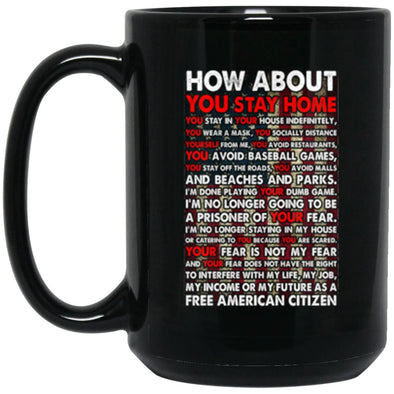 Free American Citizen Black Mug 15oz (2-sided)