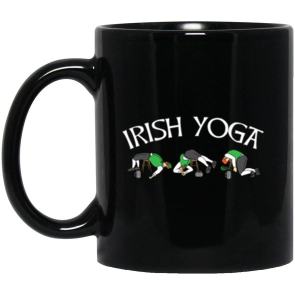Irish Yoga Black Mug 11oz (2-sided)