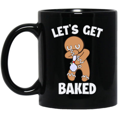 Get Baked Christmas Black Mug 11oz (2-sided)