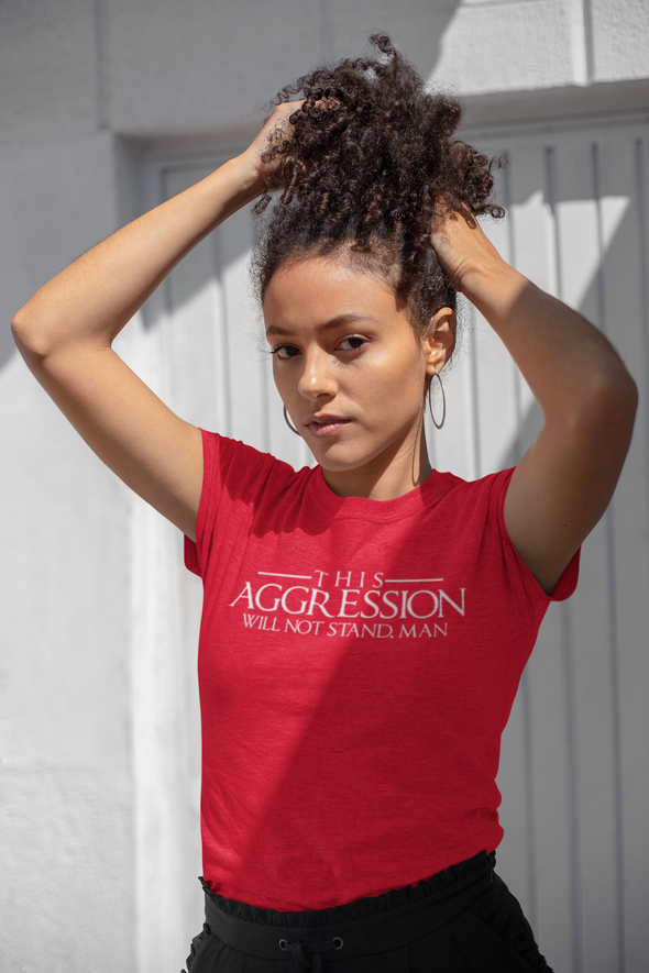 Aggression Text Cotton Tee