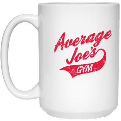 Drinkware - Average Joes Gym White Mug 15oz (2-sided)