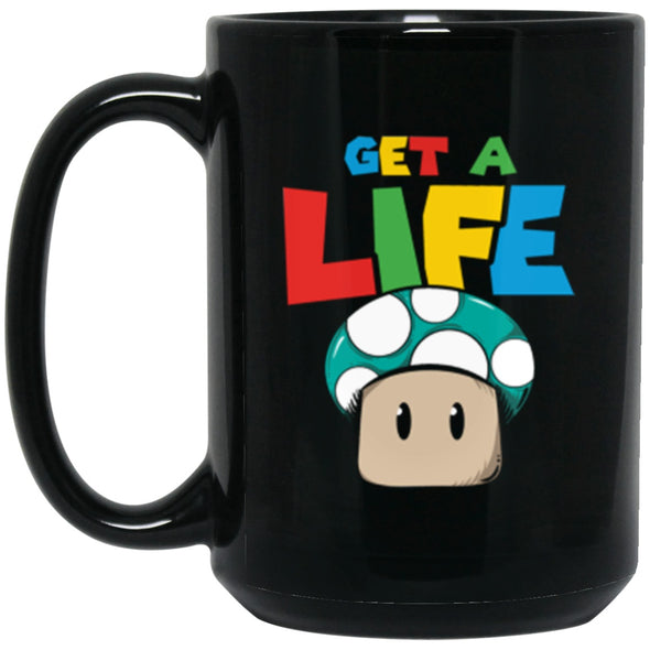 Drinkware - Get A Life Black Mug 15oz (2-sided)