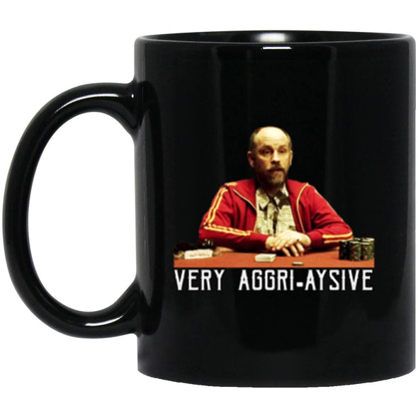 Drinkware - KGB Aggri-aysive Black Mug 11oz (2-sided)
