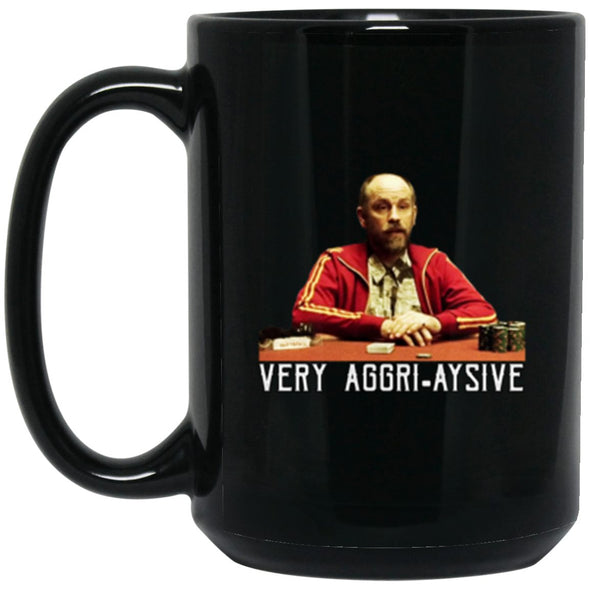 Drinkware - KGB Aggri-aysive Black Mug 15oz (2-sided)