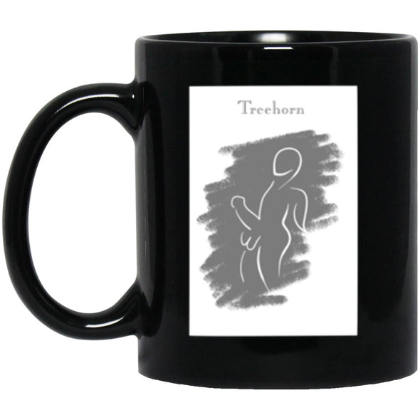 Drinkware - Treehorn Sketch Black Mug 11oz (2-sided)