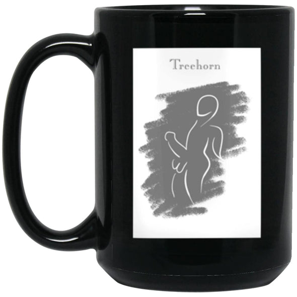 Drinkware - Treehorn Sketch Black Mug 15oz (2-sided)