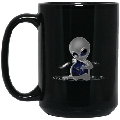 Baby Alien Black Mug 15oz (2-sided)
