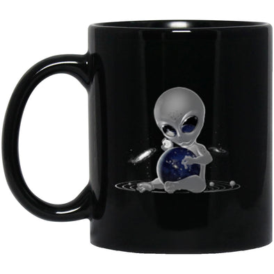 Baby Alien Black Mug 11oz (2-sided)