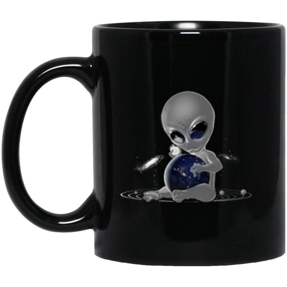 Baby Alien Black Mug 11oz (2-sided)