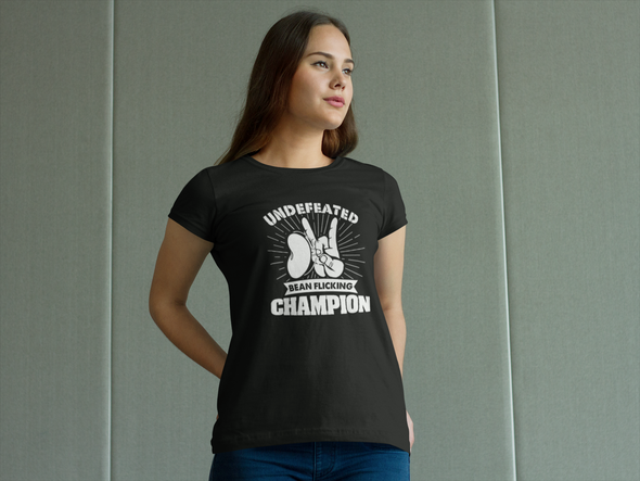 Undefeated Bean Flicking Champ Cotton Tee