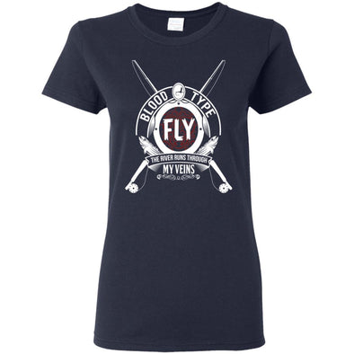 T-Shirts - Blood Type Fly Ladies Tee