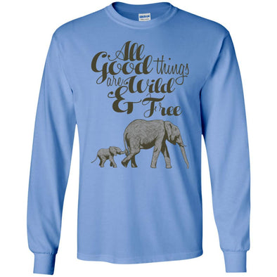 T-Shirts - Elephant Wild & Free Long Sleeve