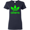 T-Shirts - Green Aliens (not Adidas) Ladies Tee