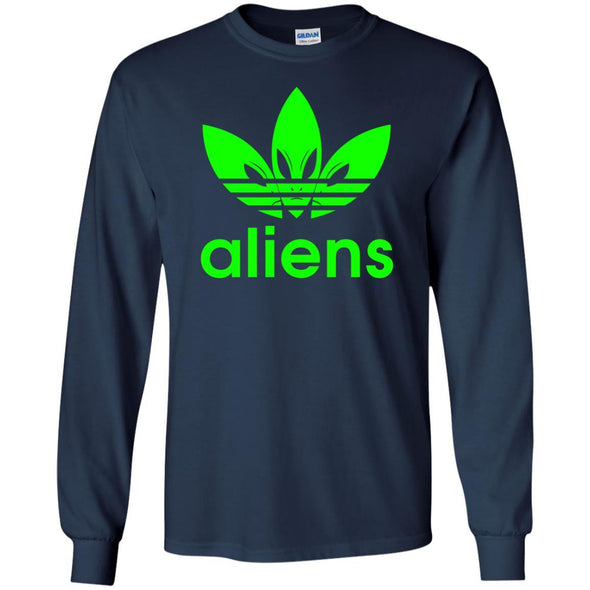 T-Shirts - Green Aliens (not Adidas) Long Sleeve