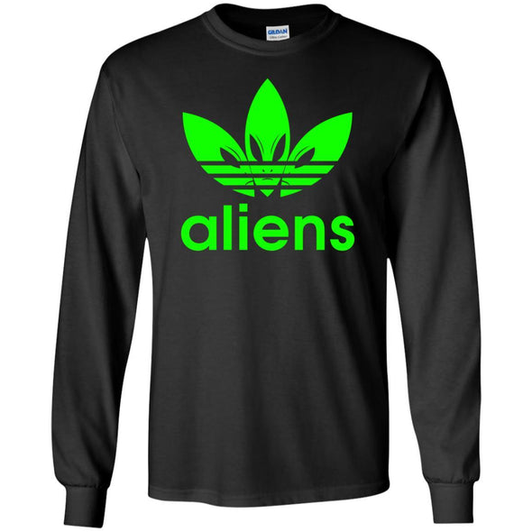 T-Shirts - Green Aliens (not Adidas) Long Sleeve