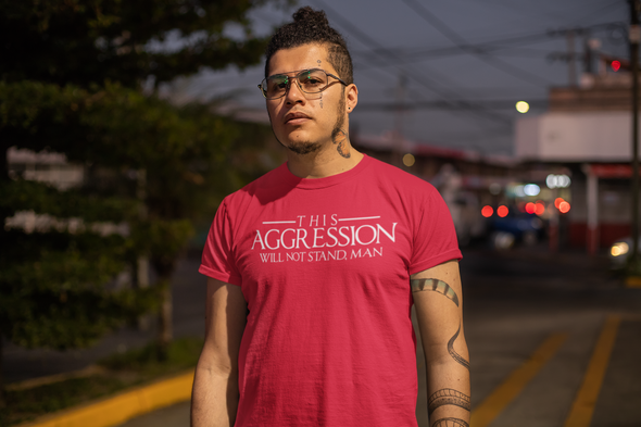 Aggression Text Cotton Tee